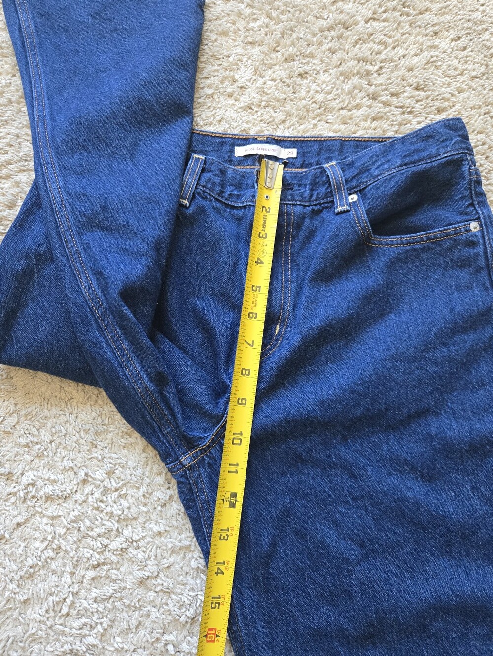 Levis Premium Loose Taper Crop Jeans Womens 29 Blue - Picture 7 of 8